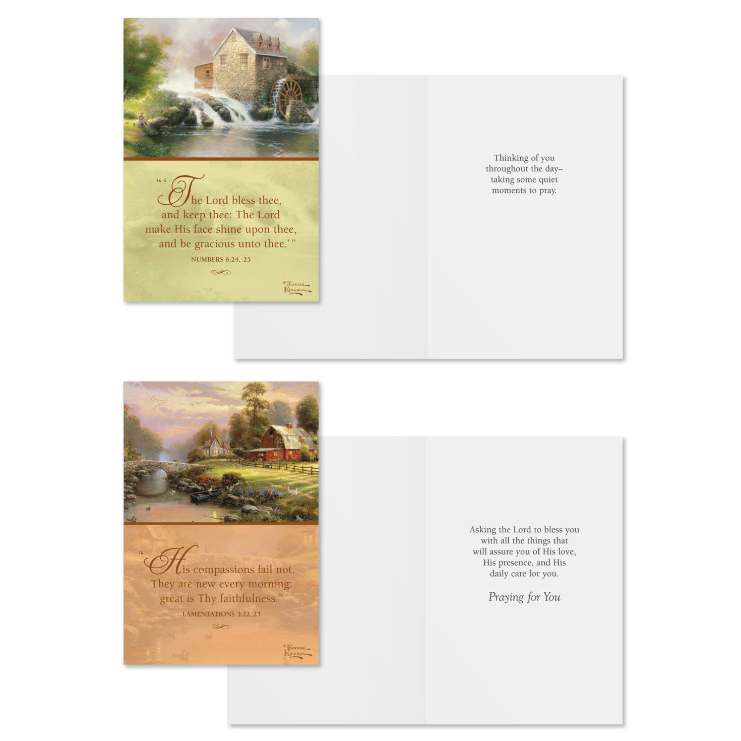 Thomas Kinkade DaySpring Prayer Cards Assortment Card Fronts  with Sentiments image number 3
