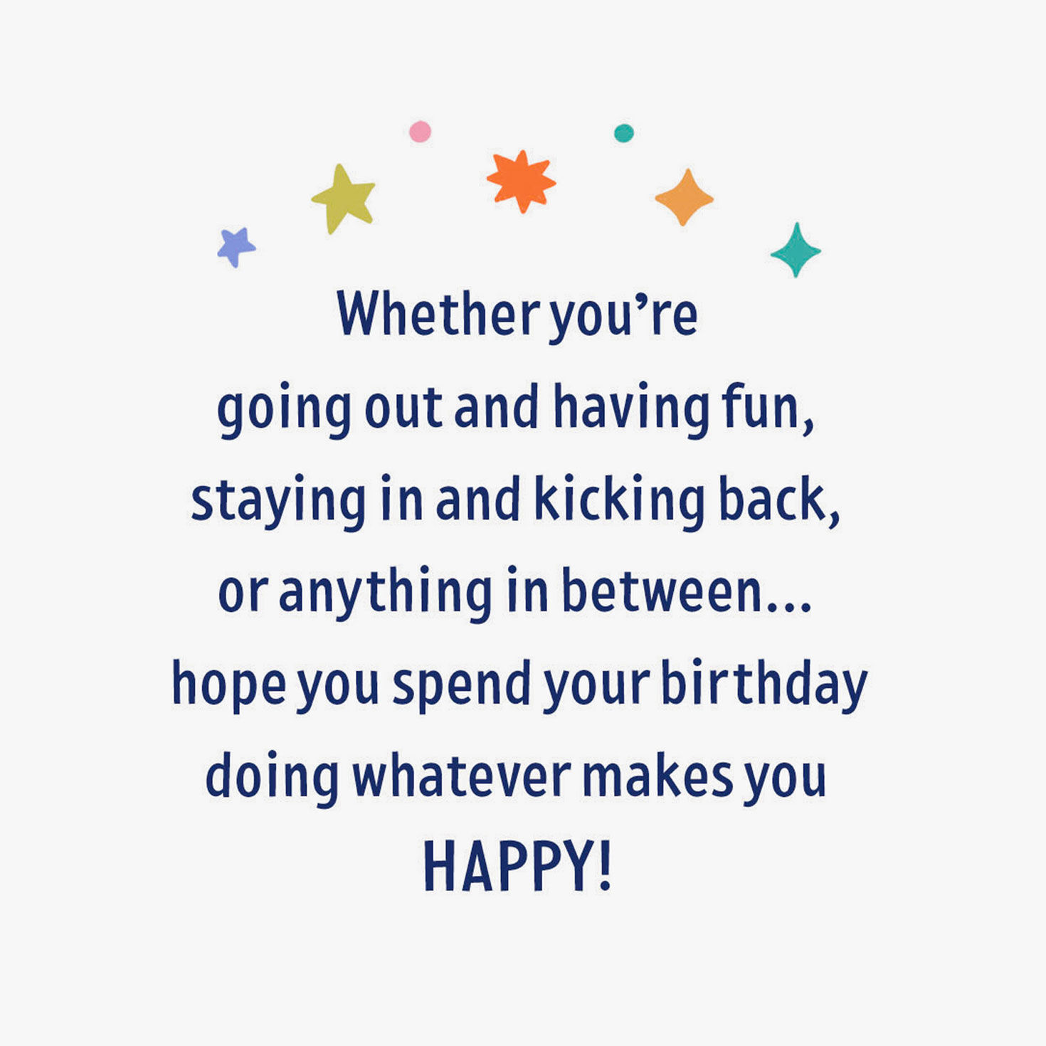 Navy Blue Sparkler 21st Birthday Card Sentiment image number 2