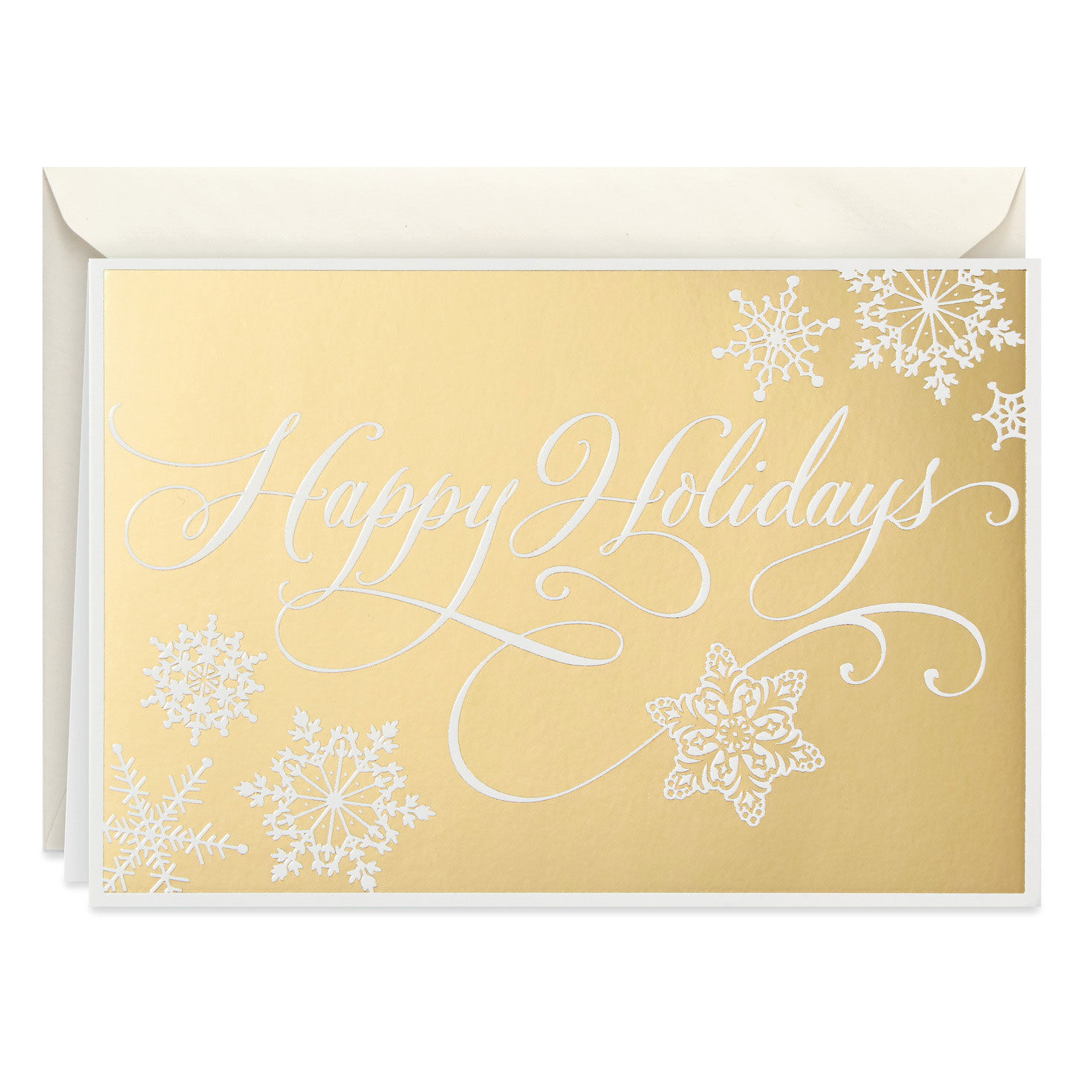 Gold Foil Boxed Christmas Card Pack card front image number 2