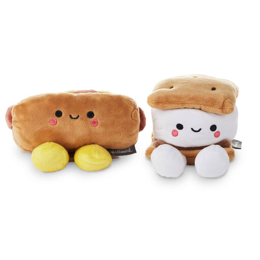 Better Together Hot Dog and S'More Magnetic Plush, 4", 