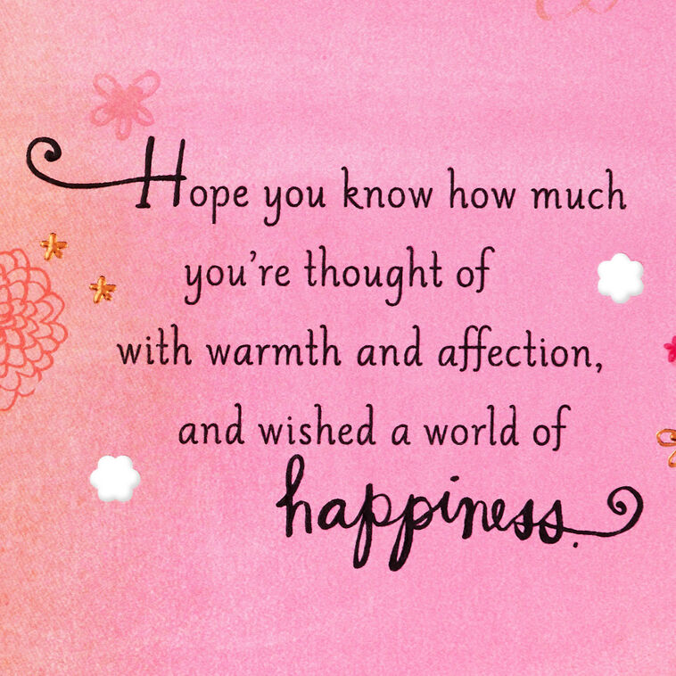 With Warmth and Affection Birthday Card for Aunt, , large image number 3