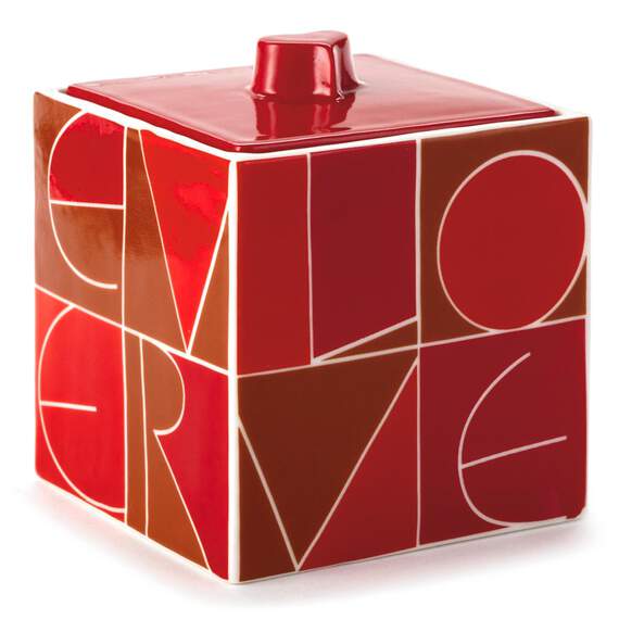 Red Love Porcelain Treasure Box, , large image number 1