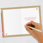 Nordic Reindeer and Snowflakes on Red Christmas Card Signing card image number 6
