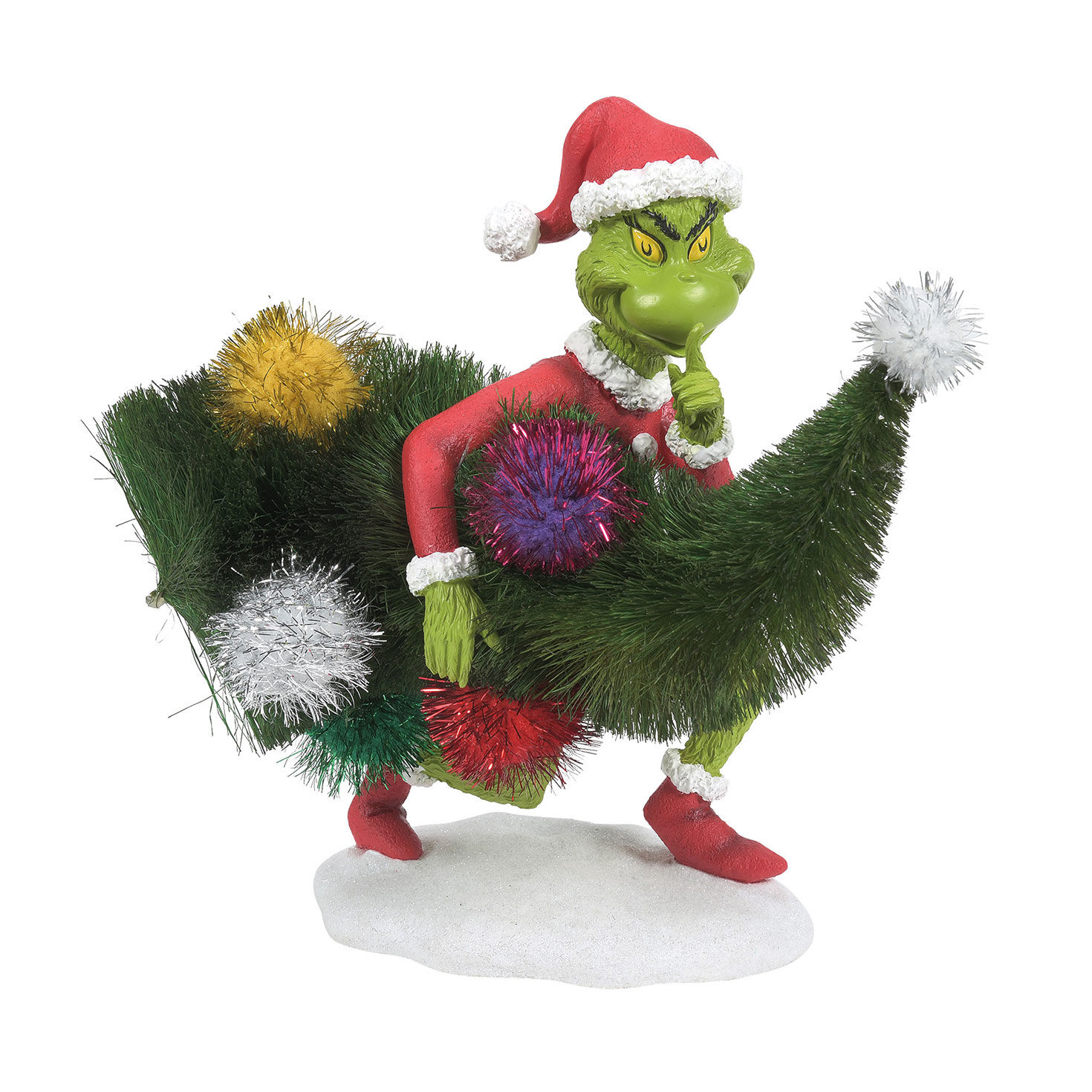Department 56 How the Grinch Stole Christmas Grinch Stealing Tree Figurine, 7.2"