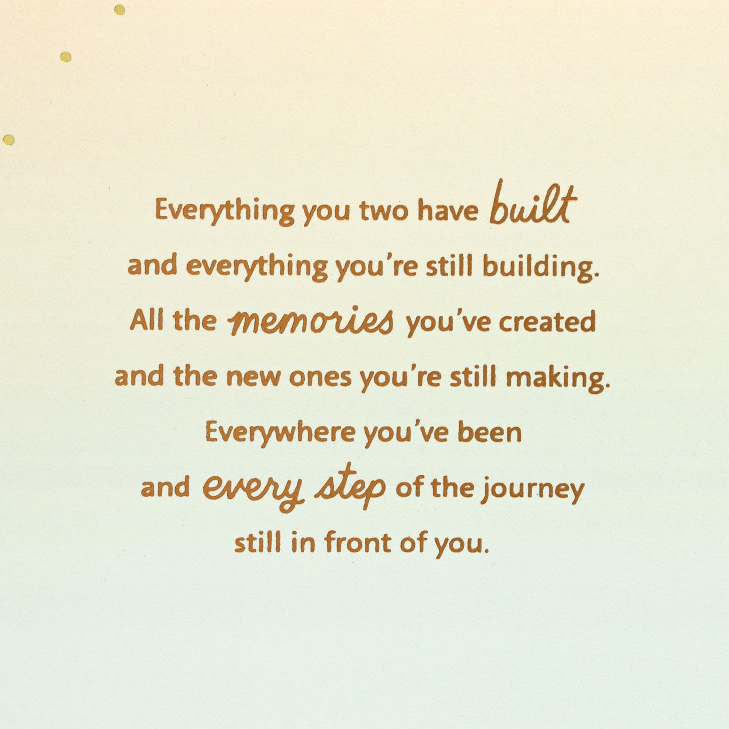 Teal and Gold Balloons with Confetti Anniversary Card Sentiment image number 2