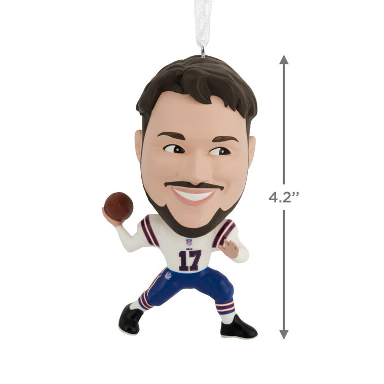 Josh Allen Bobblehead Christmas Ornament measurement image number 3