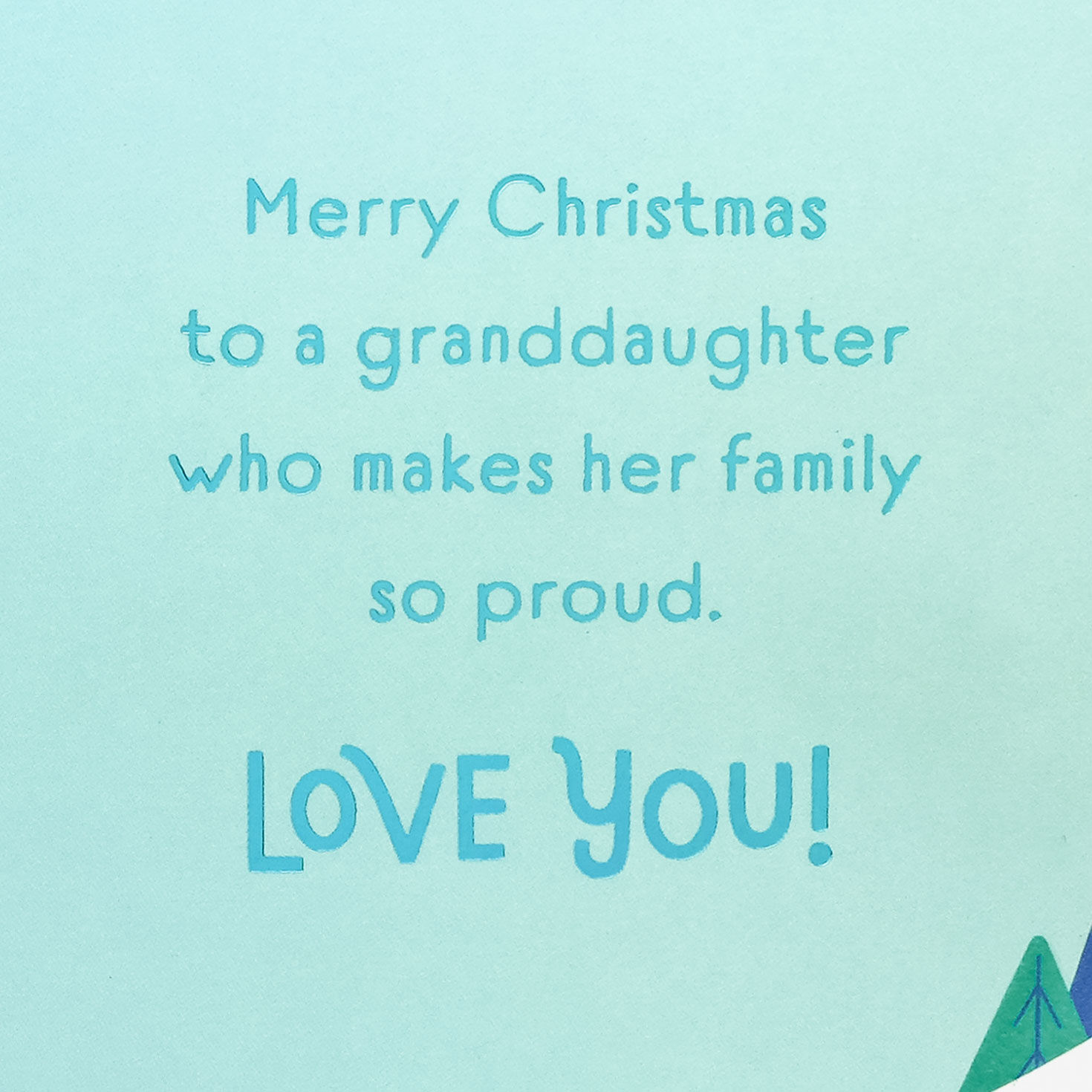 Snowboarder Christmas Money Holder Card for Granddaughter Sentiment image number 2