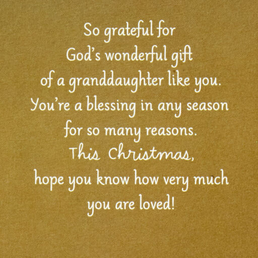 You're a Gift Religious Christmas Card for Granddaughter, 