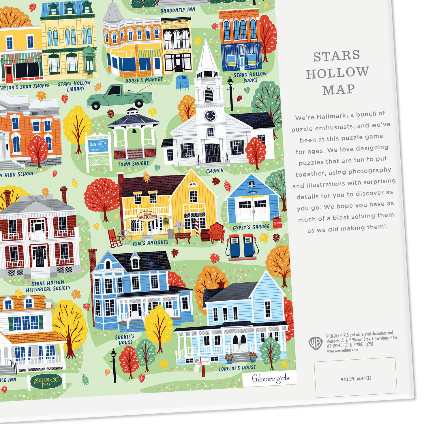 Gilmore Girls Stars Hollow 1,000 Piece Jigsaw Puzzle upclose view image number 5
