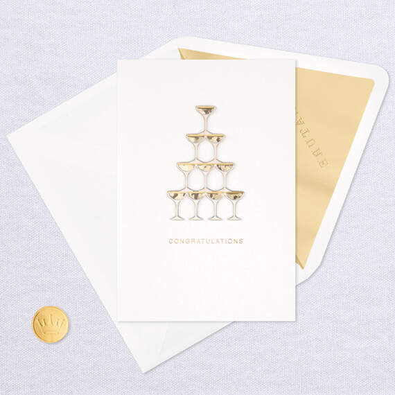 Champagne Fountain Wedding Card, , large image number 5