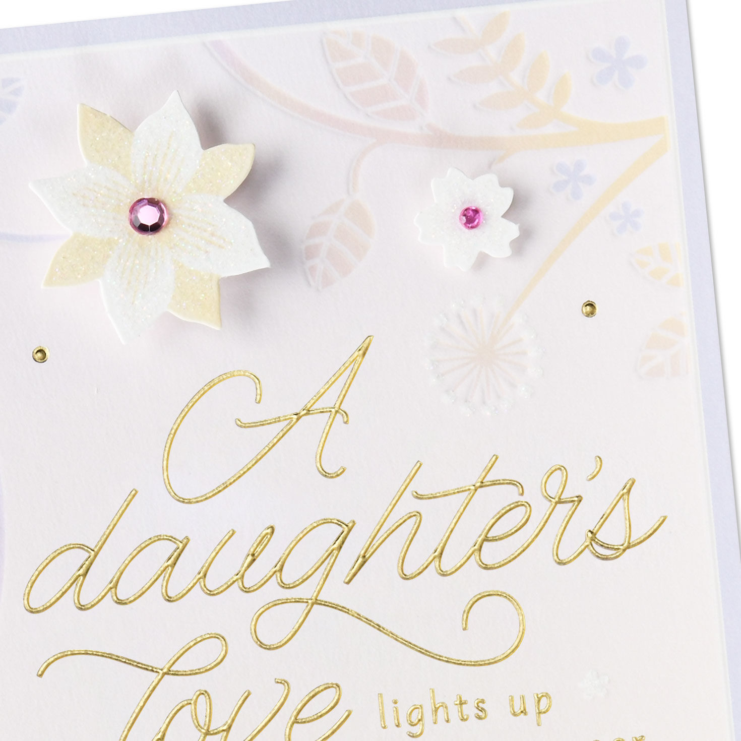 Floral Vines Daughter Birthday Card From Both Card Front Detail image number 4