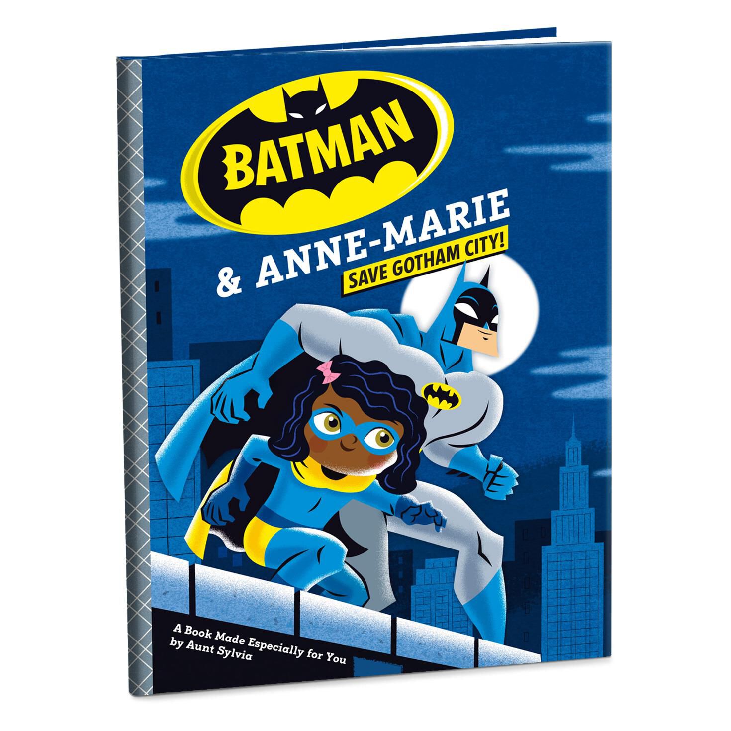 v2 Batman Personalised Wrapping Paper with 2 tags