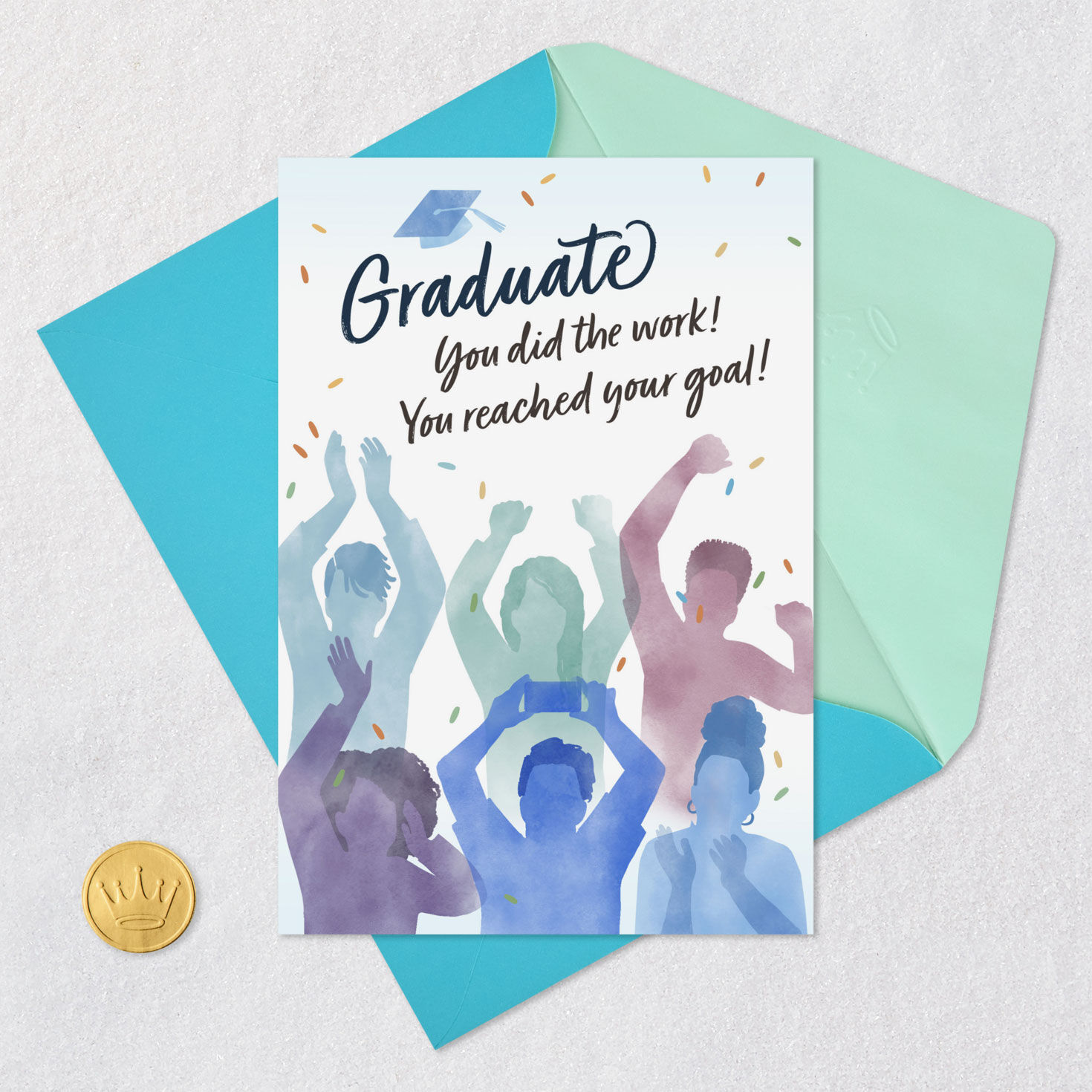 Cheering Crowd Graduation Congratulations Card  image number 6