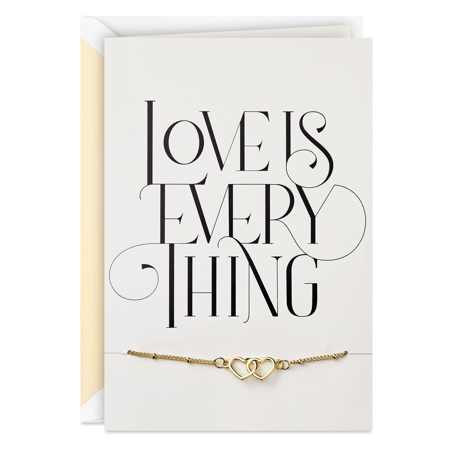 Love Is Everything Anniversary Card with Bracelet