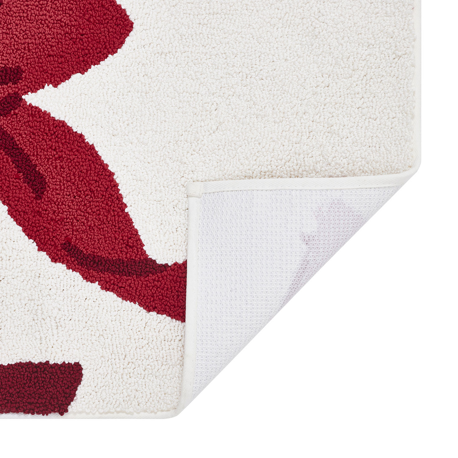 Hallmark Holiday Bow Bath Rug - 20x30 upclose view back image number 2