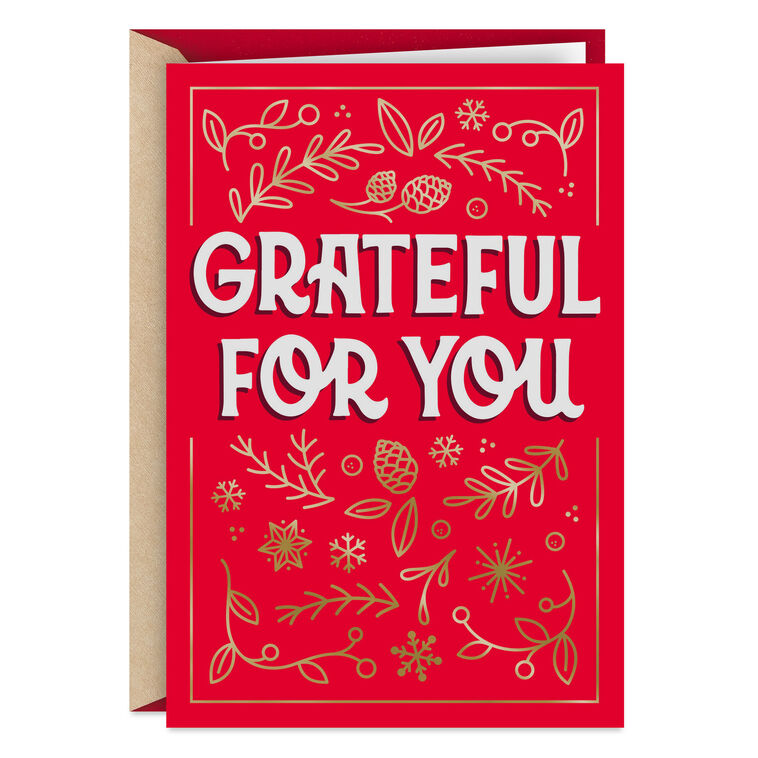 Grateful for You Christmas Thank-You Card