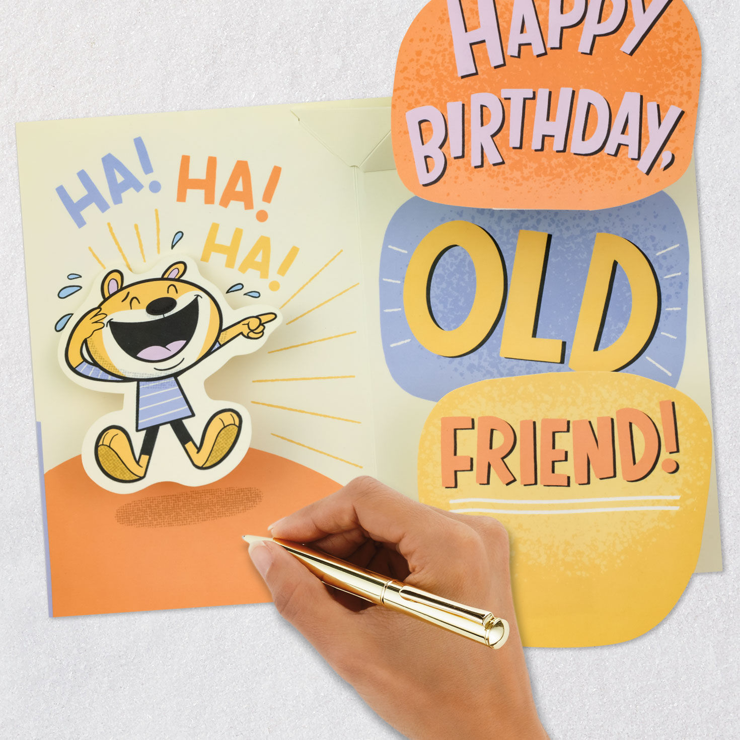 Getting Older Pop-Up Birthday Card for Friend Signing card image number 6