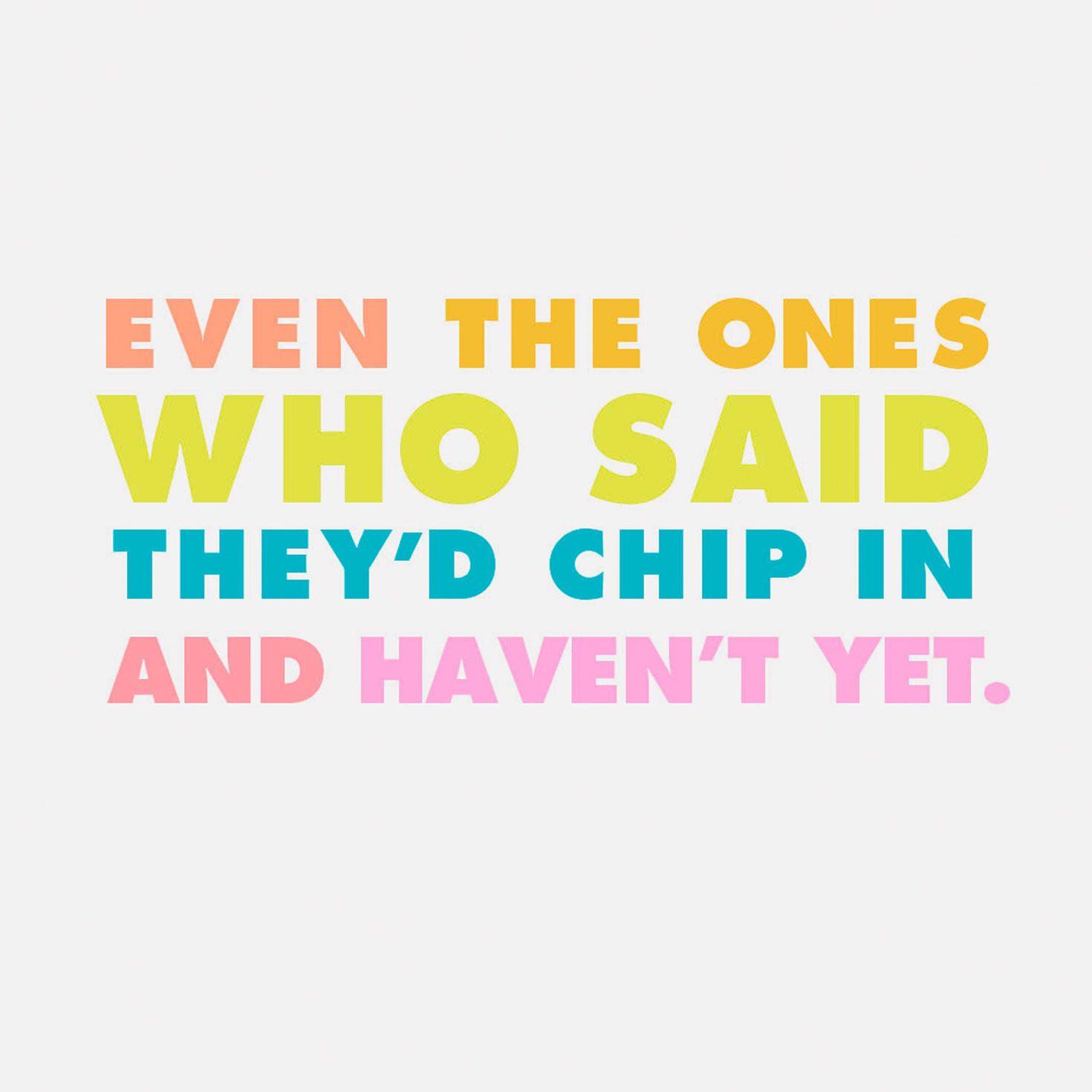 Colorful Lettering Funny Birthday Card From Us Sentiment image number 2