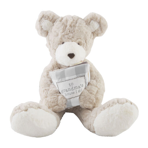 Mud Pie Plush Grandma Bear With Cloth Book, 