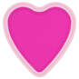 Bright Pink Heart-Shaped Dessert Plates, Set of 8, , large image number 1