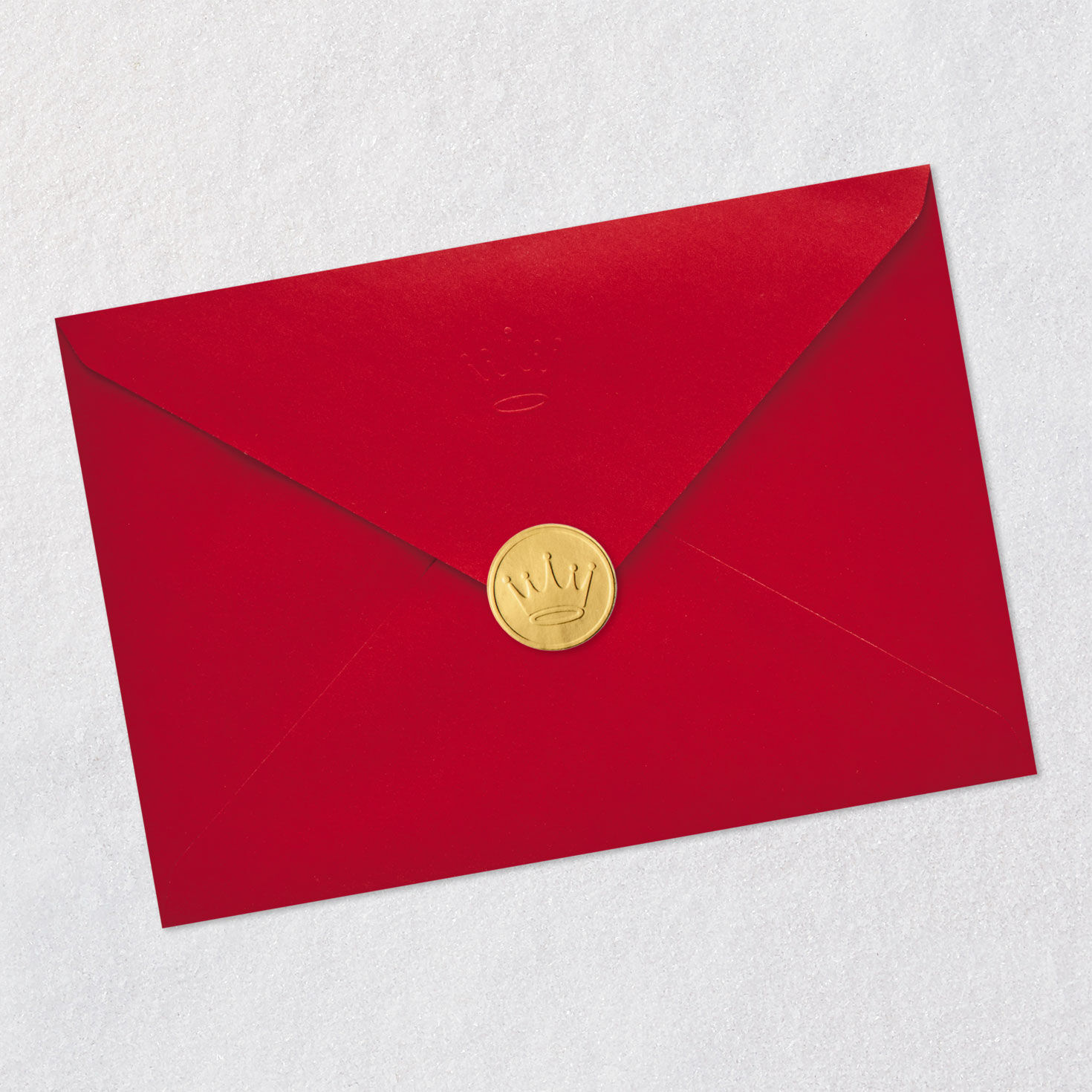 Pink Poinsettia Christmas Card for Granddaughter Envelope Back with Seal image number 7