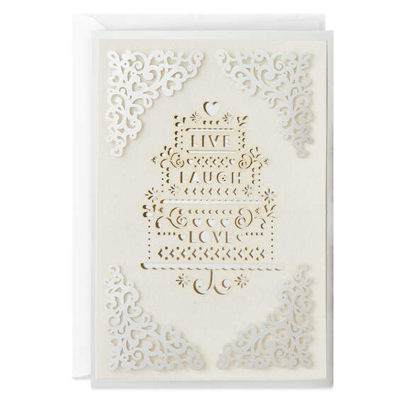 Live Laugh Love Wedding Card, , large image number 1