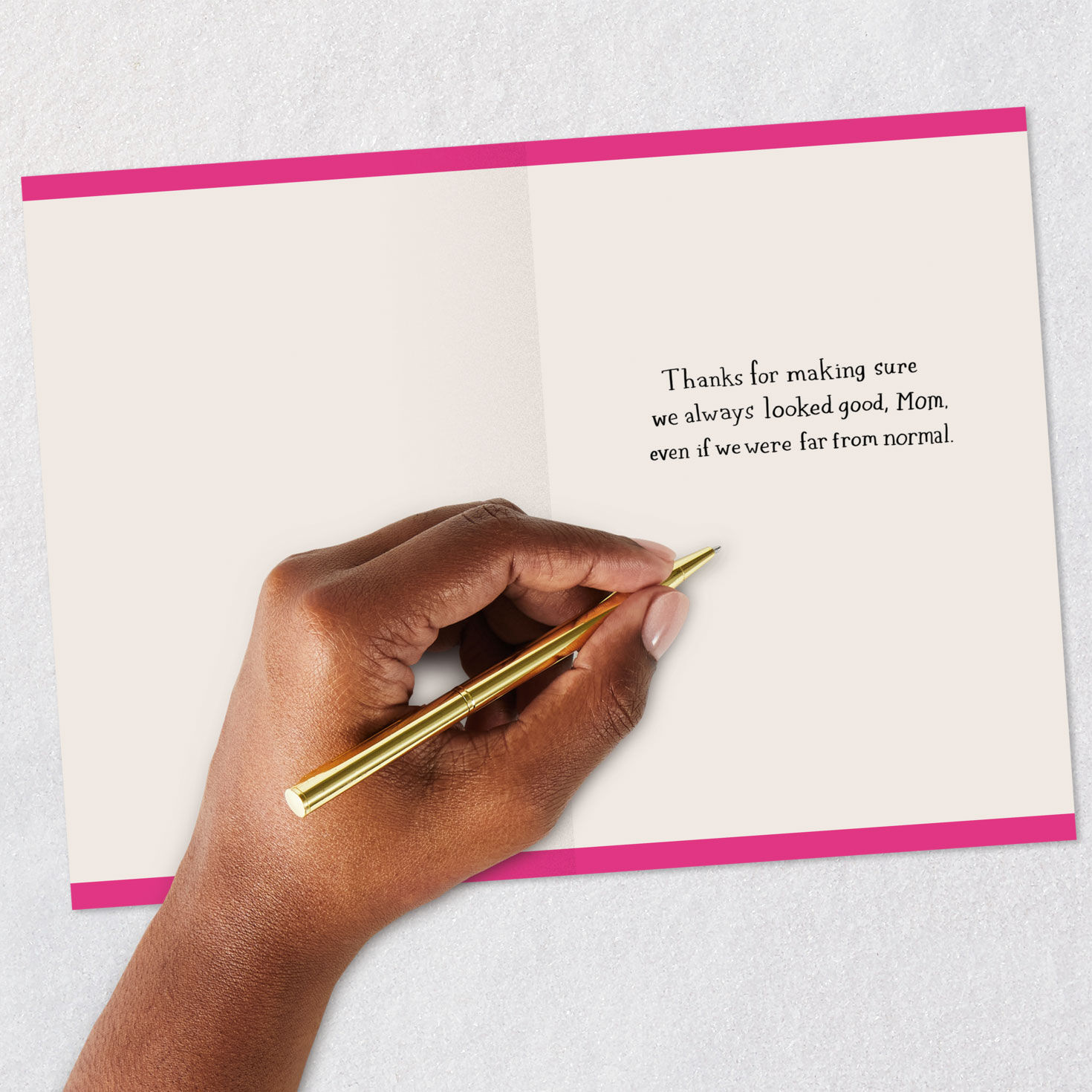 Mom and Baby Meerkats Funny Mother's Day Card signing card image number 6