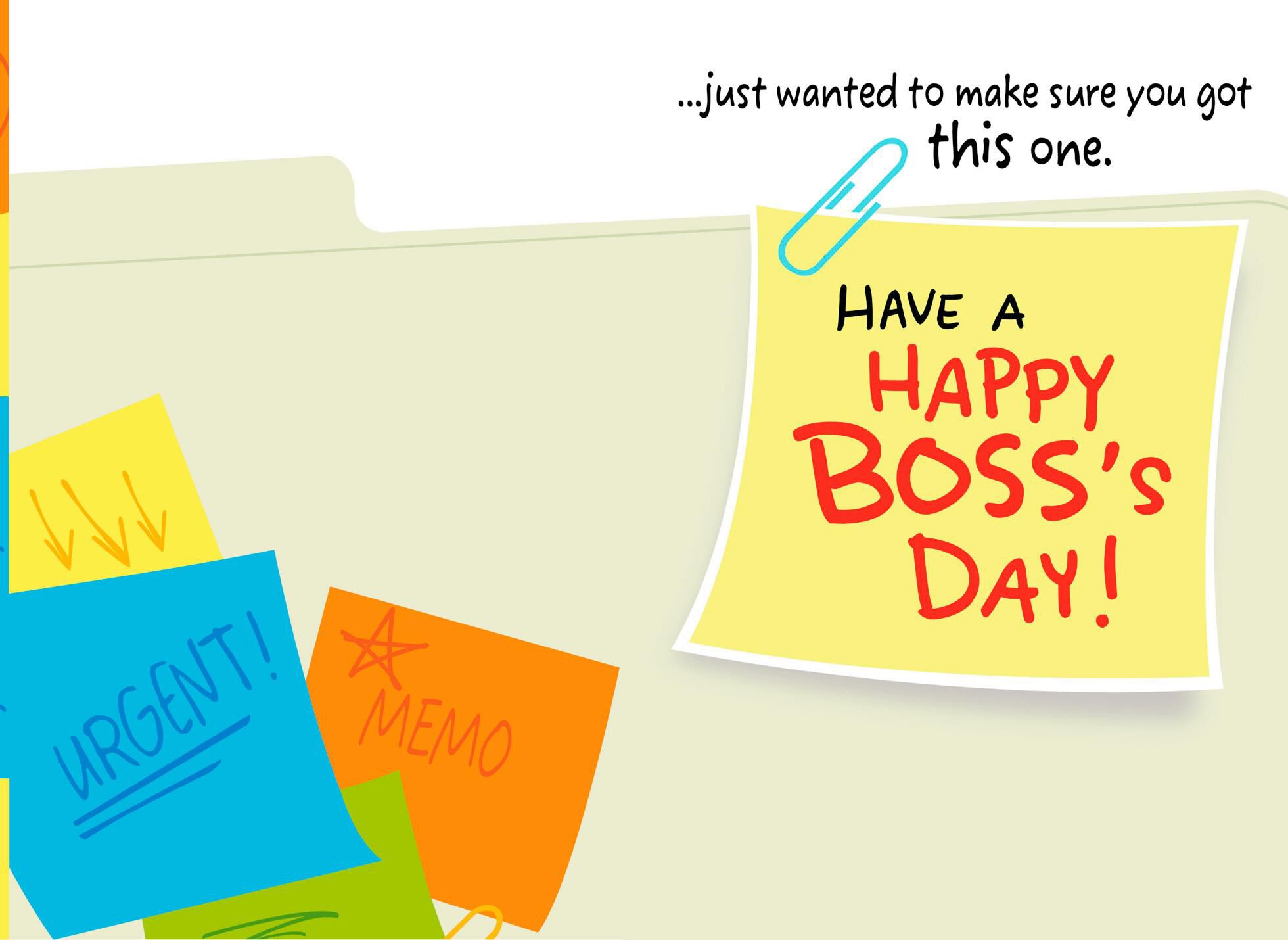 Important Memo Boss's Day Card