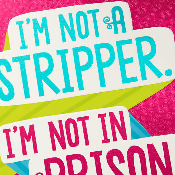 Not a Stripper, Not in Prison Funny Mother's Day Card, , large image number 4