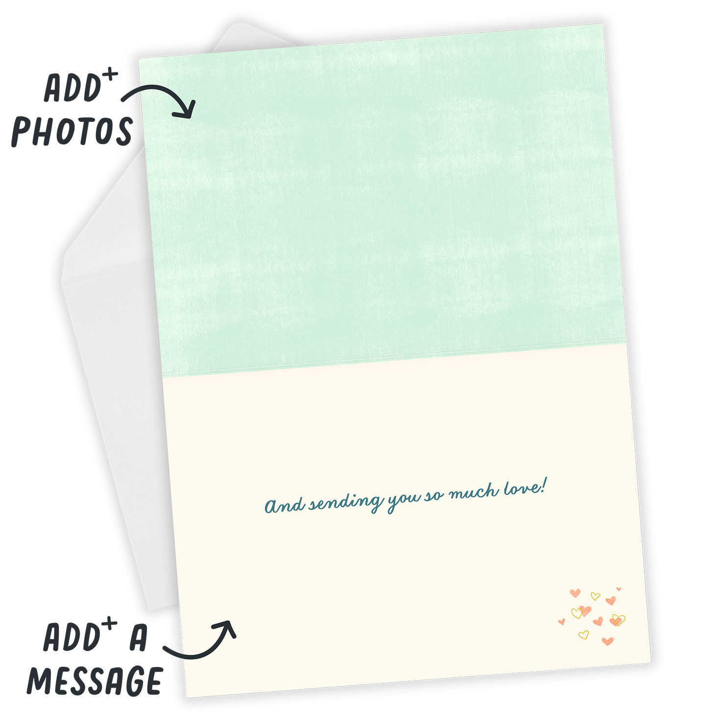 Sunny Home Scene Personalized Mother's Day Card Open Card with Envelope indicating personalization image number 3