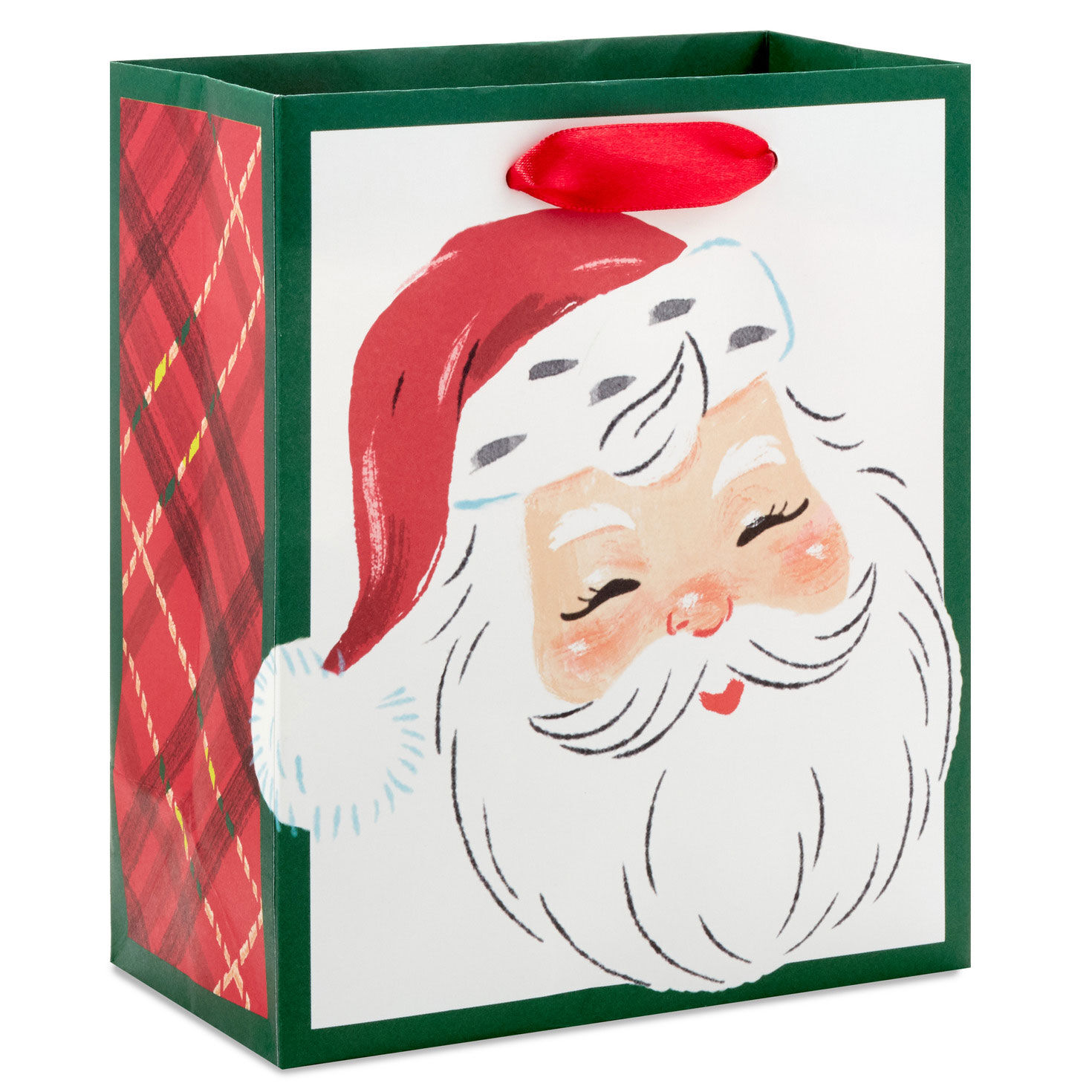 6.5" Smiling Santa Face Small Christmas Gift Bag