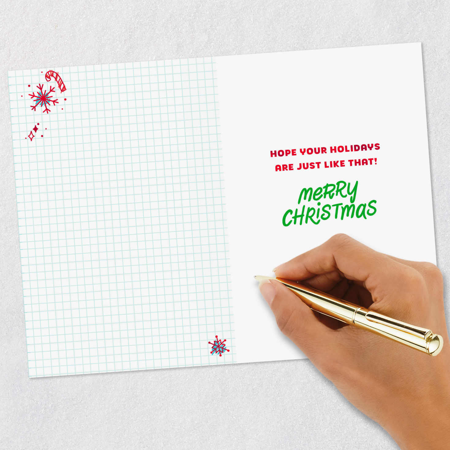 Festive Doodle Tree Christmas Card Signing card image number 6