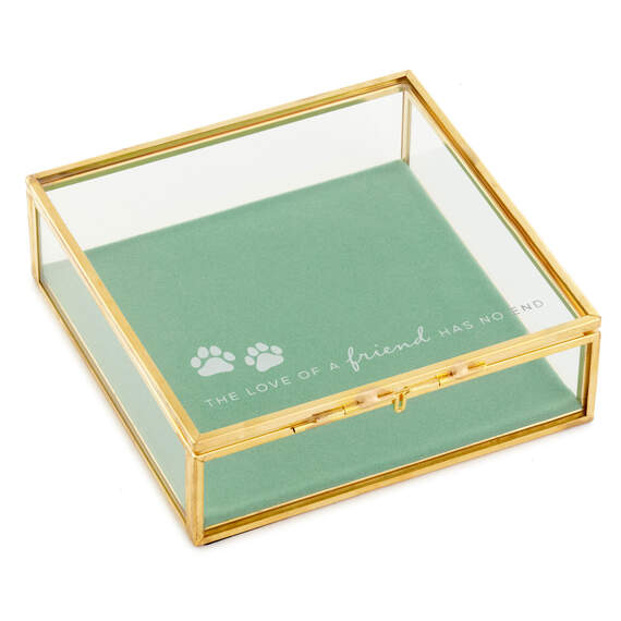 The Love of a Friend Glass Pet Memory Box, 5x5