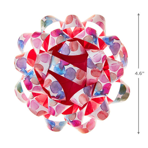Watercolor Dots/Hot Pink Gift Bow, 