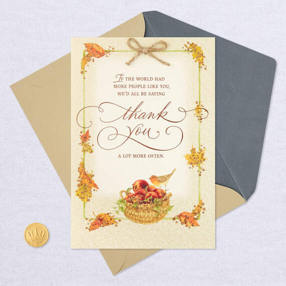 Basket of Apples Thanksgiving Card, , large image number 5