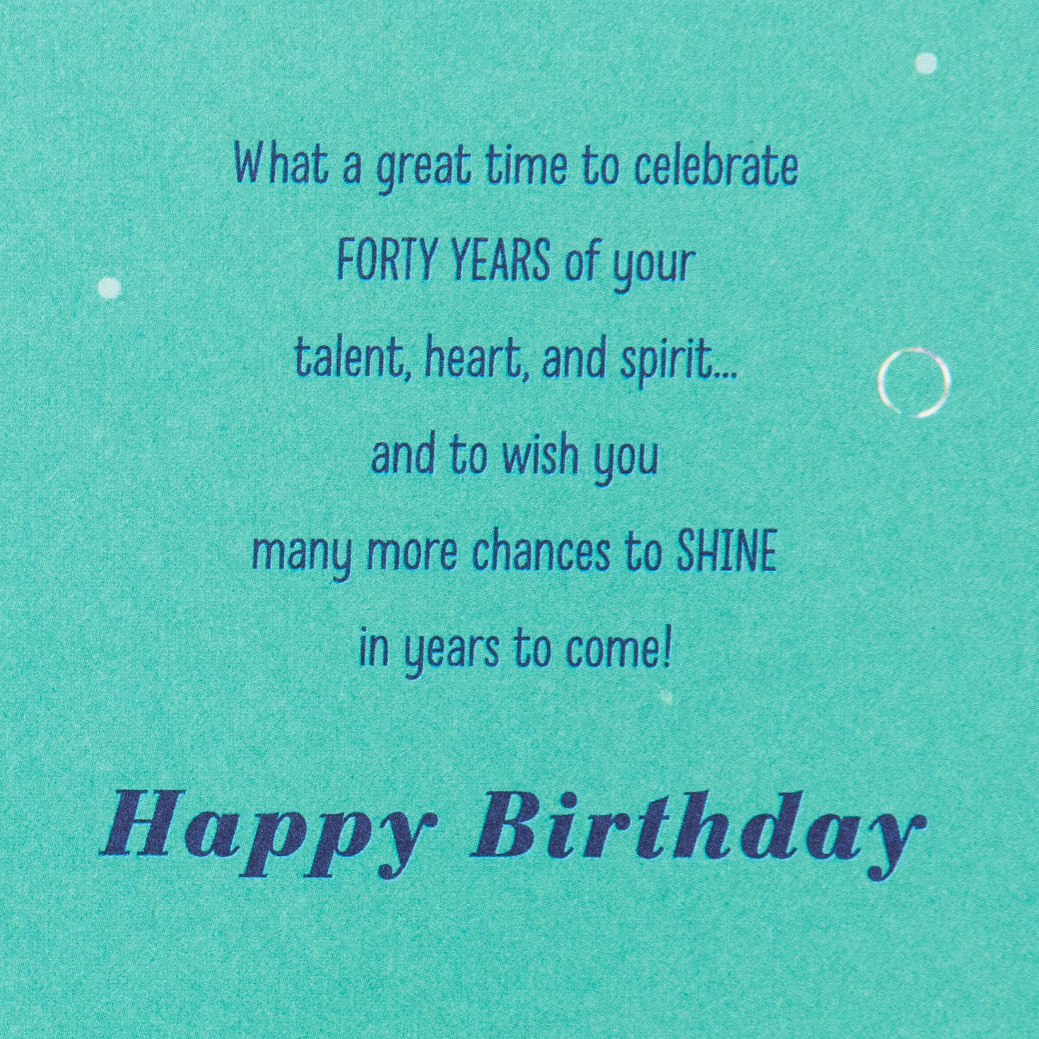 Great Time to Celebrate 40th Birthday Card, , large image number 2