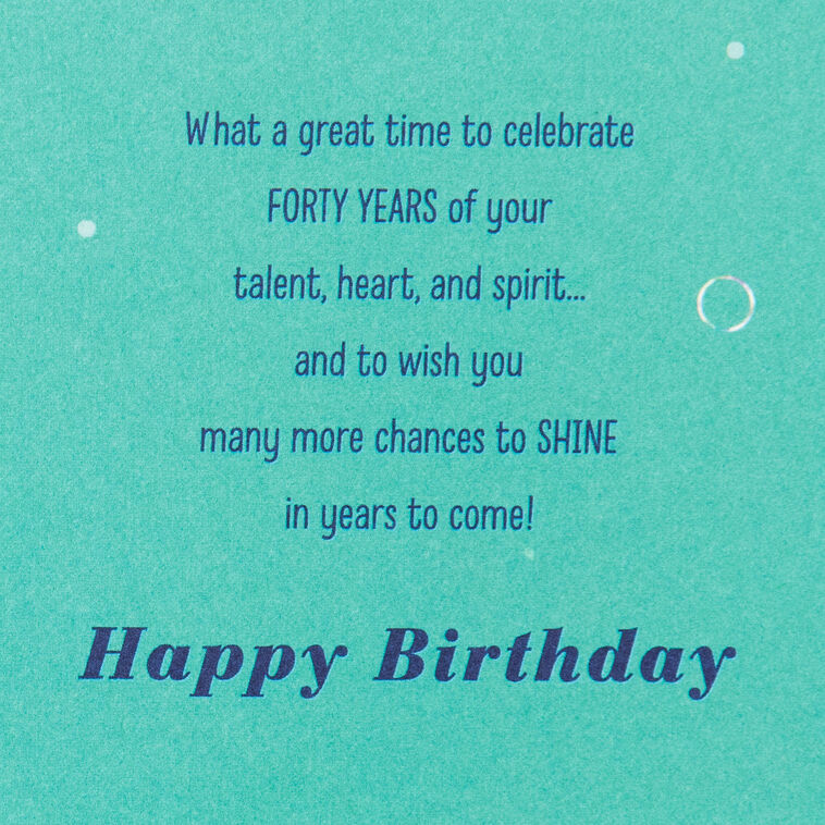 Great Time to Celebrate 40th Birthday Card, , large image number 2