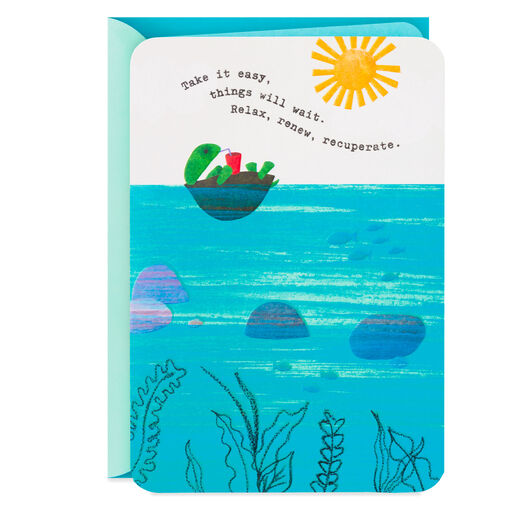 Relax, Renew, Recuperate Turtle Get Well Card, 