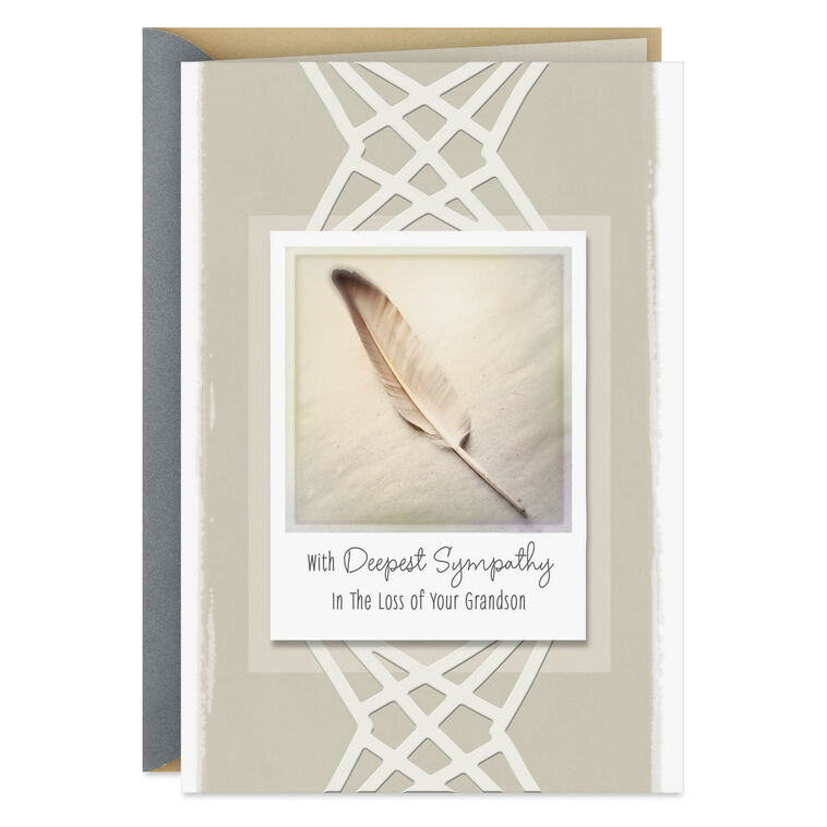 Thinking About You Sympathy Card for Loss of Grandson, , large image number 1