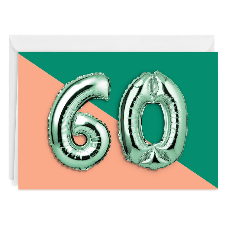 60th Balloons Custom Card