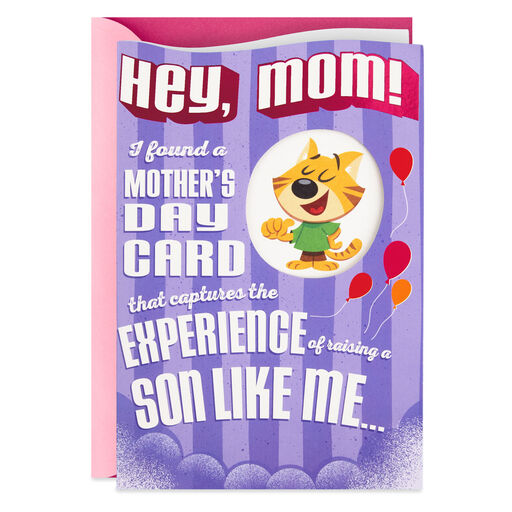 Rollercoaster Ride Funny Pop-Up Mother's Day Card for Mom From Son, 