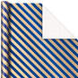 Navy and Gold 3-Pack Wrapping Paper, 105 sq. ft. total, , large image number 5