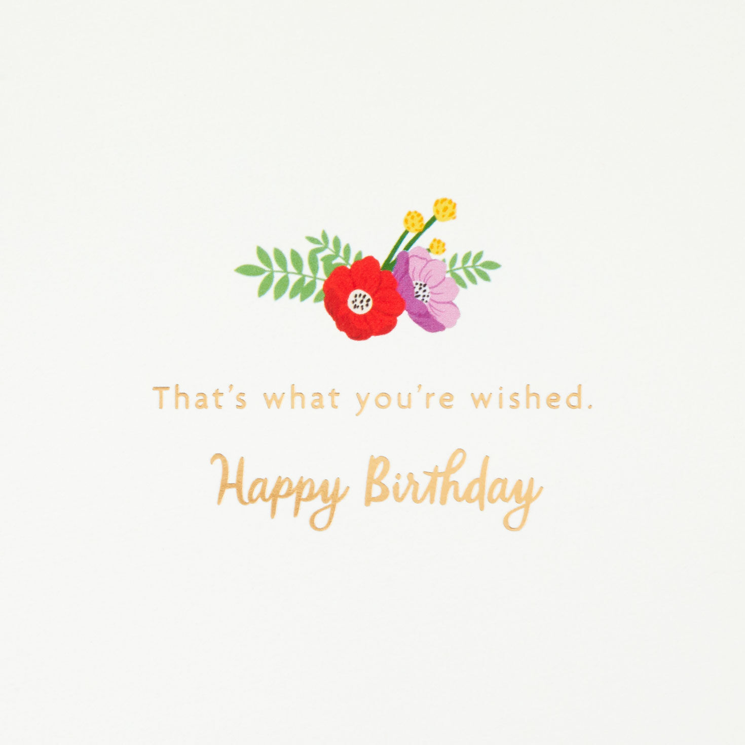 Woman With Flower Bouquet Birthday Card Sentiment  image number 2