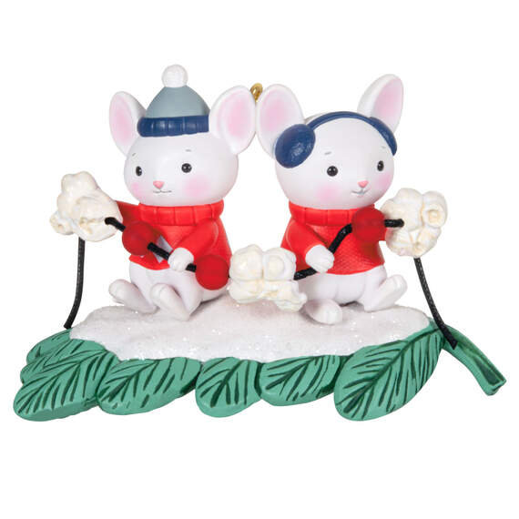 Merry Mice With Popcorn Garland Ornament, , large image number 1