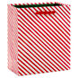 Glittery Peppermint Stripes Small Christmas Gift Bag Back image number 6