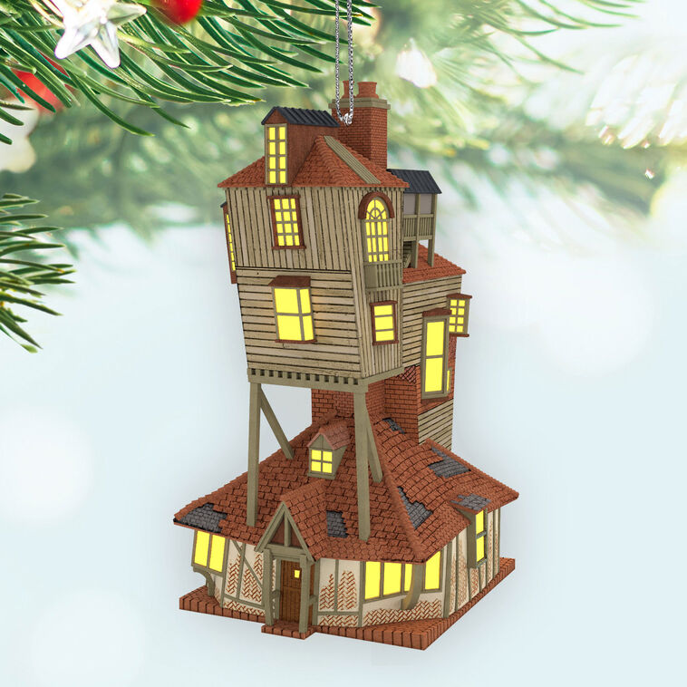 Harry Potter The Burrow Keepsake Ornament hanging on tree image number 2