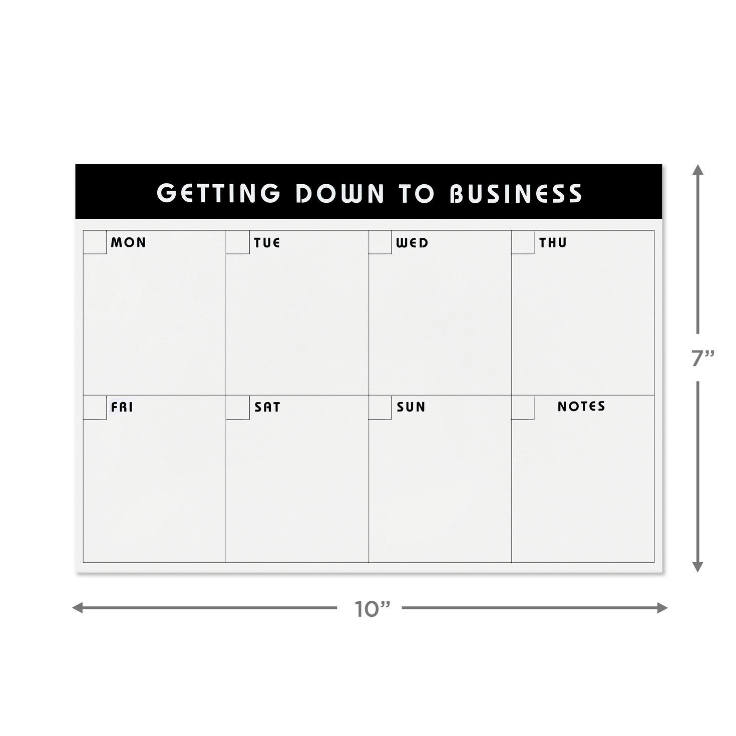 Days of the Week Organizer Large Memo Note Pad  image number 3