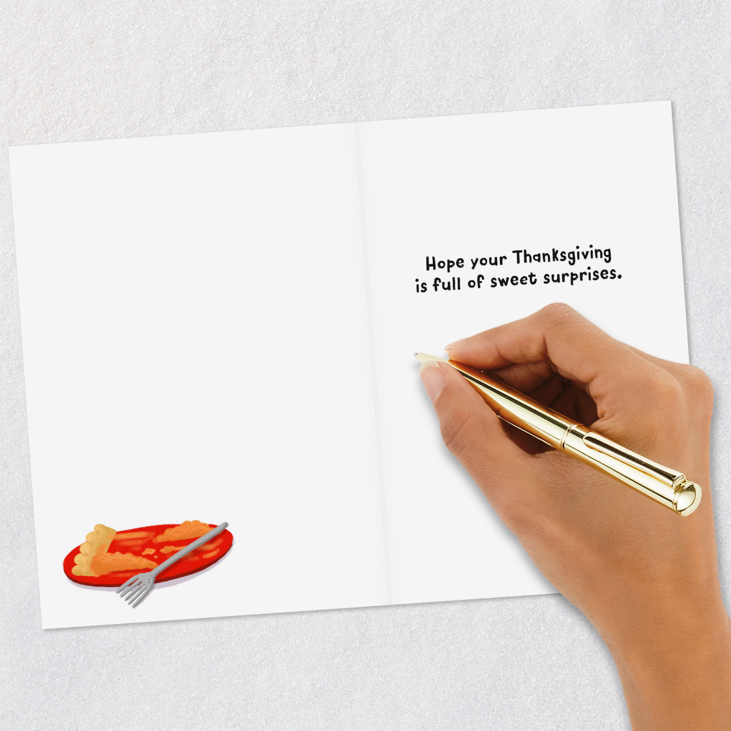 Sweet Surprises Pumpkin Pie Funny Thanksgiving Card for only USD 3.49 | Hallmark