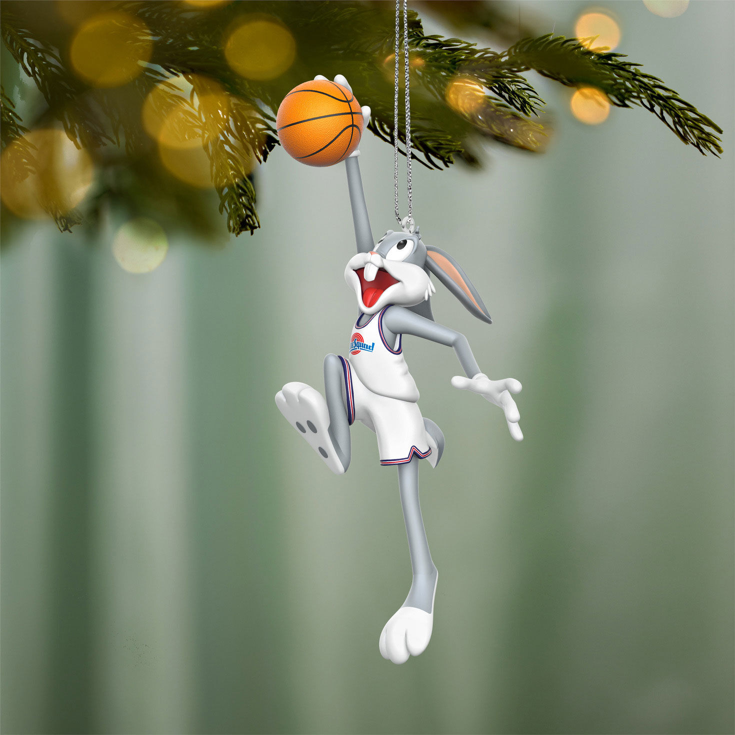 Space Jam 30th Bugs Bunny Keepsake Ornament Hanging on tree image number 2