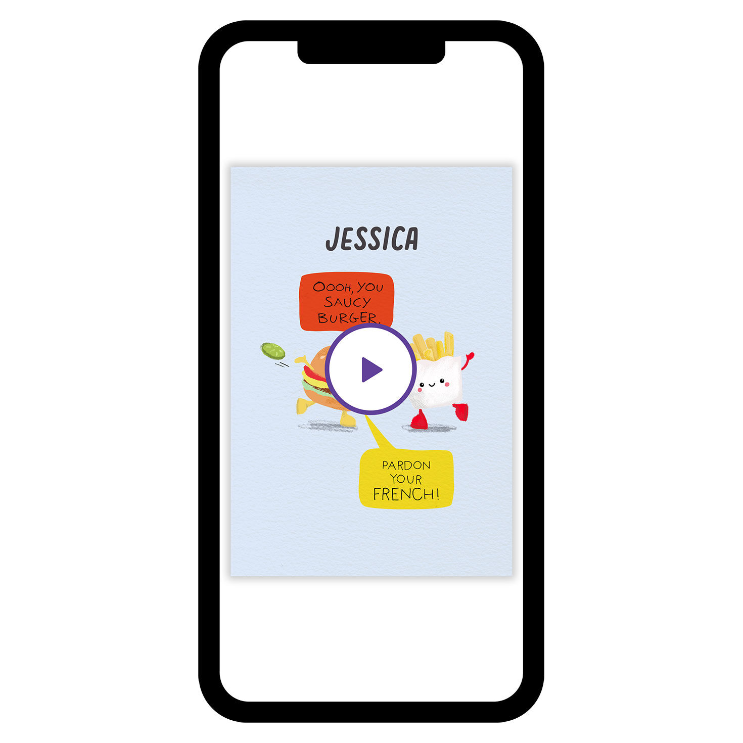 Saucy Burger and Fries eCard